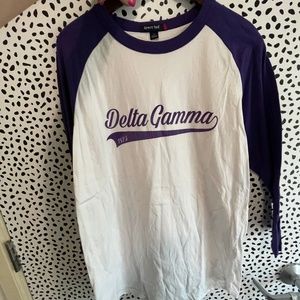 ***sold*** purple Baseball Tee Delta Gamma DG DeeGee